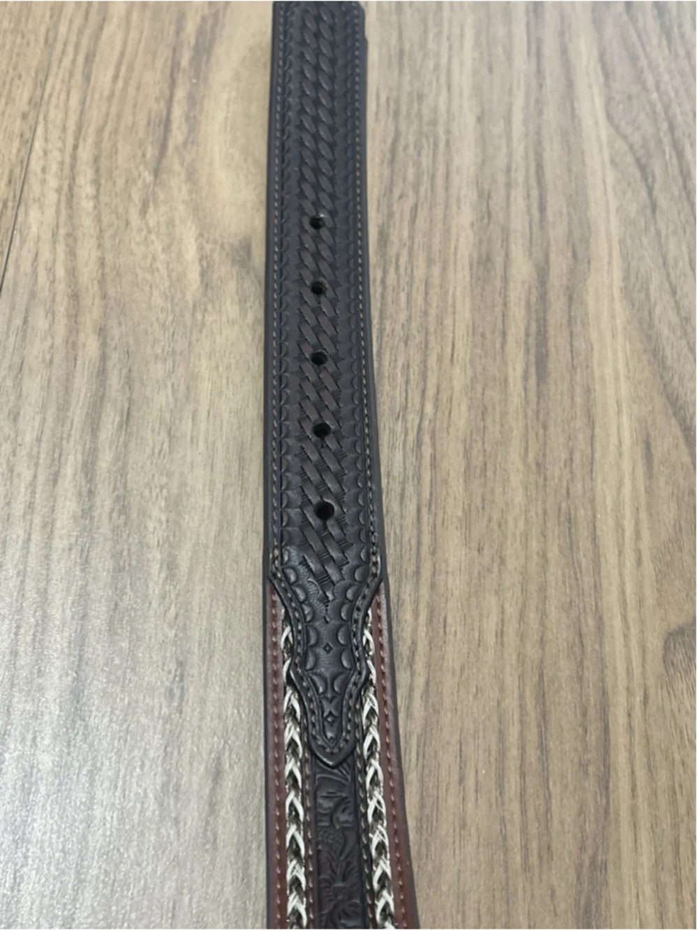 Cody James Boys Western Belt Size 24 Brown Tooled Leather Cowboy
